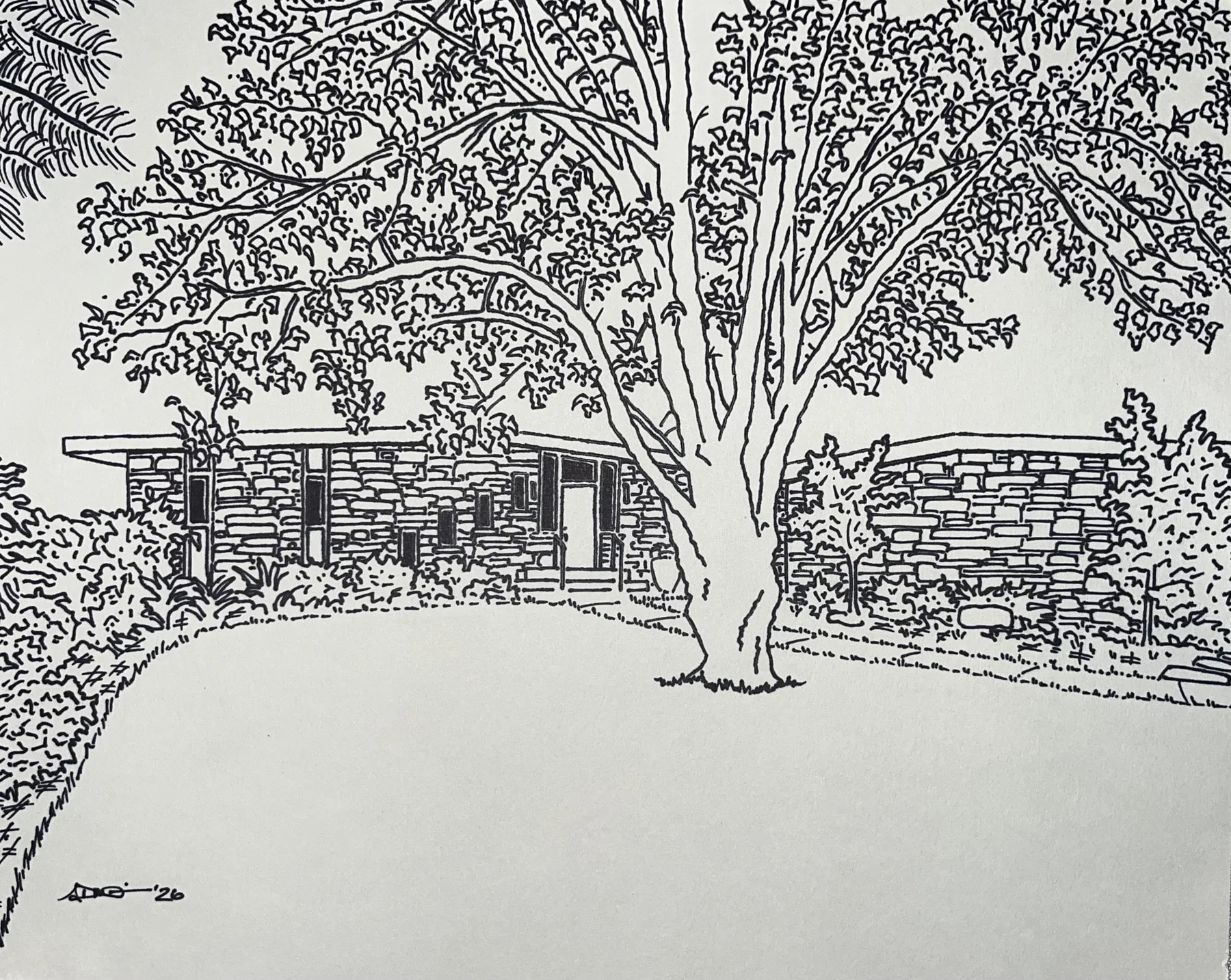 Custom house sketch in Boulder, CO