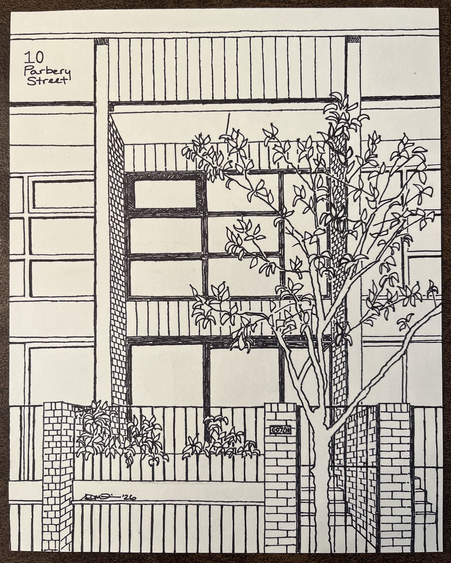 Custom house sketch in Canberra, Australia